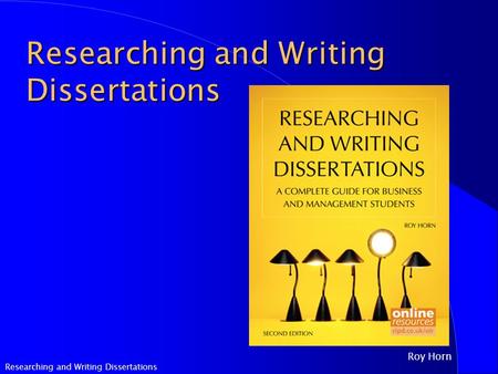 Researching and Writing Dissertations