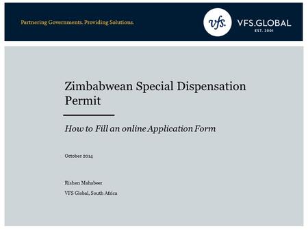 Zimbabwean Special Dispensation Permit
