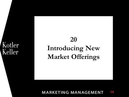 20 Introducing New Market Offerings 1. Chapter Questions  What challenges does a company face in developing new products and services?  What organizational.