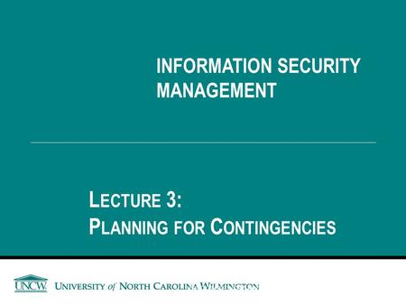 Planning for Contingencies