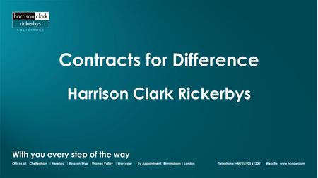 Contracts for Difference Harrison Clark Rickerbys.