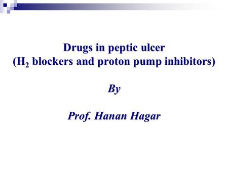 (H2 blockers and proton pump inhibitors)