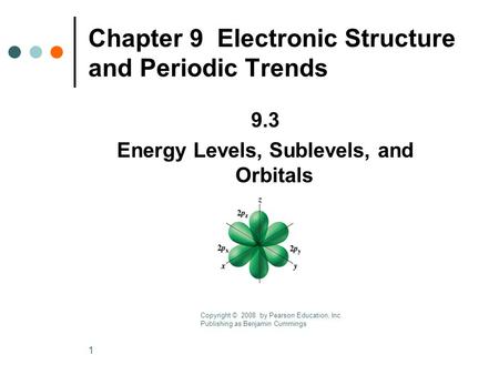 Chapter 9 Electronic Structure and Periodic Trends