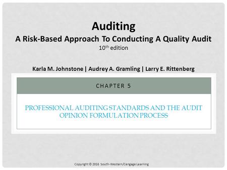Auditing A Risk-Based Approach To Conducting A Quality Audit