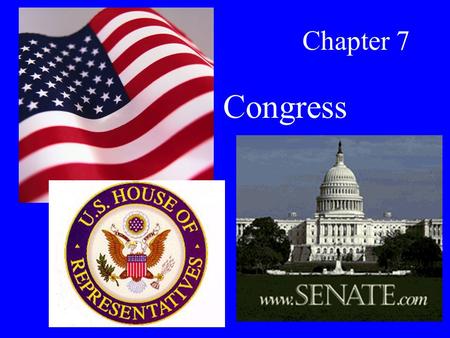Chapter 7 Congress. Constitutional Powers All powers given to Congress can be found in Article I, Section 8 –Lay and collect taxes –Borrow money –Regulate.