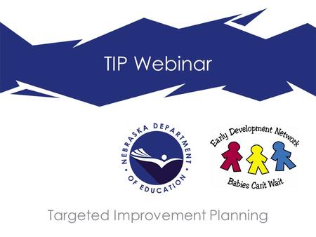 TIP Webinar Targeted Improvement Planning. ILCD EDN Guidance Document First document to review in preparation for your TIP development. The questions.