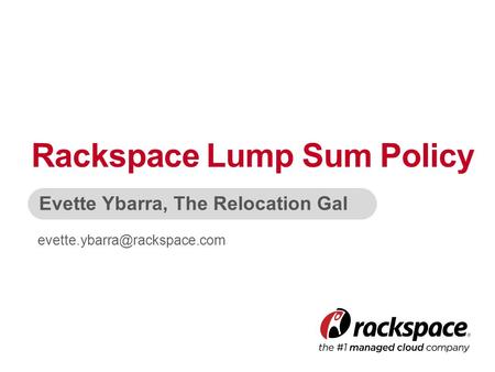 Rackspace Lump Sum Policy