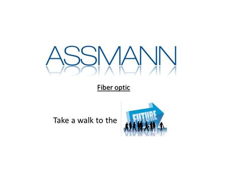 Fiber optic Take a walk to the. www.assmann.com2 Fiber optics Basics for fiber optics.