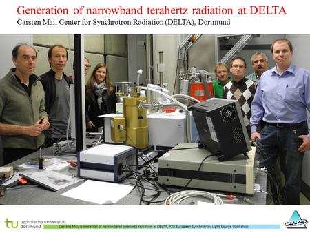 Generation of narrowband terahertz radiation at DELTA