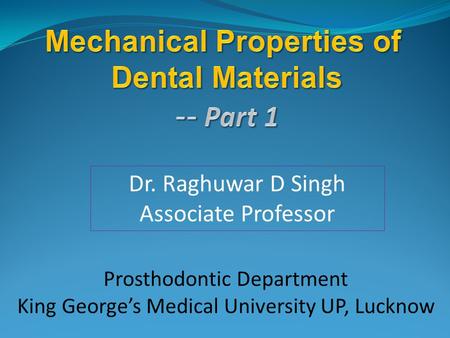 Mechanical Properties of