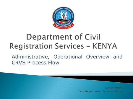 Department of Civil Registration Services - KENYA