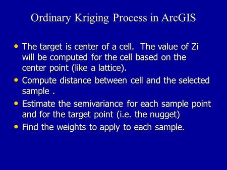 Ordinary Kriging Process in ArcGIS