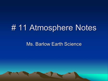 Ms. Barlow Earth Science