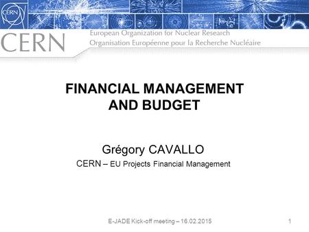 FINANCIAL MANAGEMENT AND BUDGET