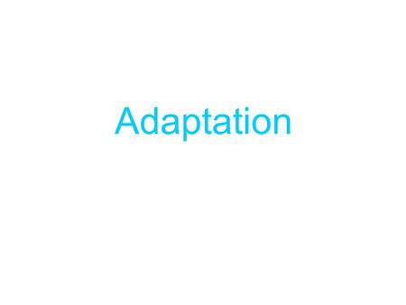 Adaptation. Adaptation is a special characteristic that allows an organism to survive in a particular environment. Adaptations may be: physical appearance.
