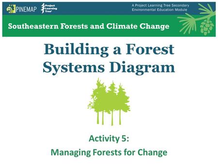 Building a Forest Systems Diagram Activity 5: Managing Forests for Change.