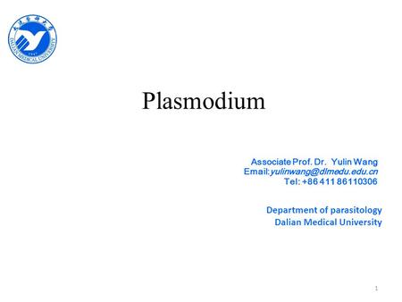 Plasmodium Department of parasitology Dalian Medical University