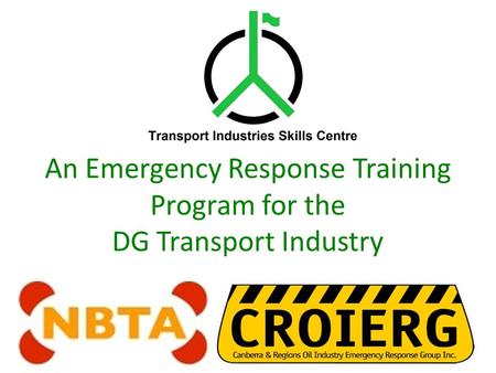 An Emergency Response Training Program for the DG Transport Industry