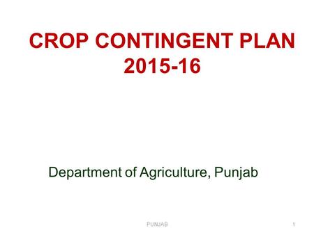 Department of Agriculture, Punjab