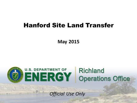 Hanford Site Land Transfer