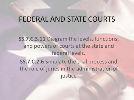 FEDERAL AND STATE COURTS