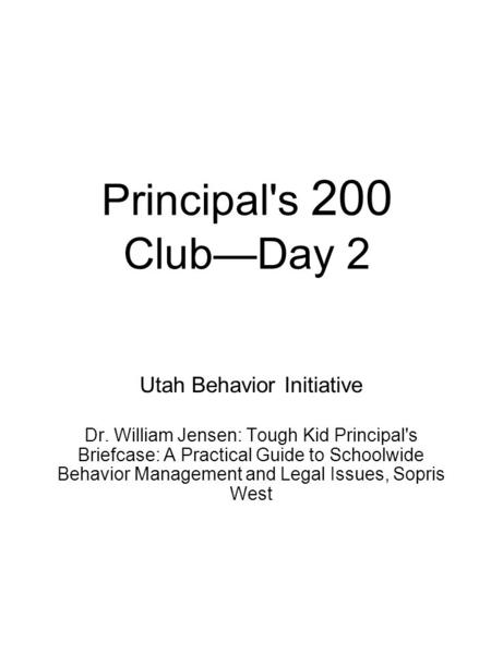 Utah Behavior Initiative