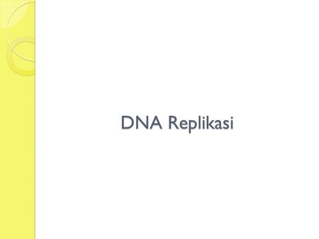 DNA Replikasi.