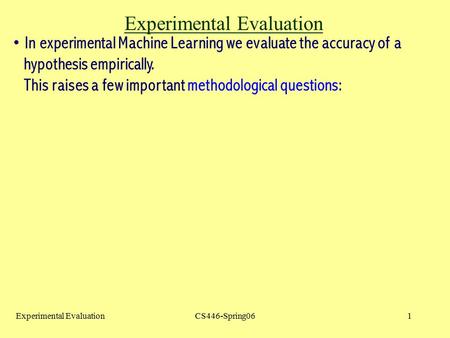 Experimental Evaluation