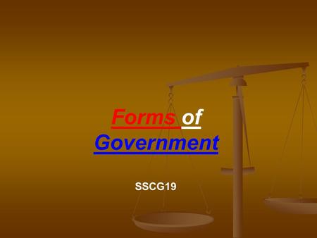 Forms of Government SSCG19.