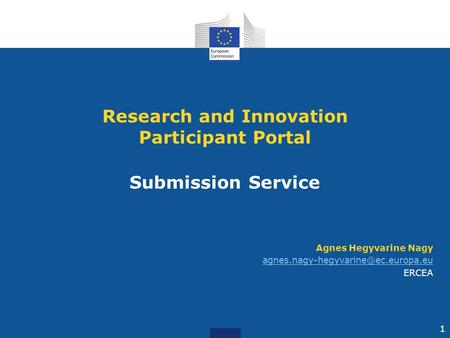 Research and Innovation Participant Portal Submission Service