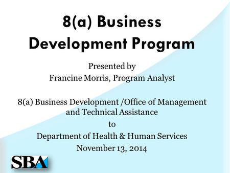 8(a) Business Development Program