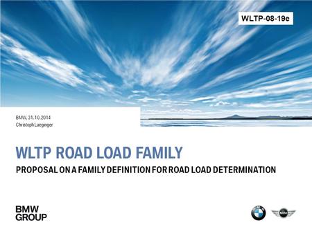 WLTP-08-19e BMW, Christoph Lueginger WLTP Road Load Family