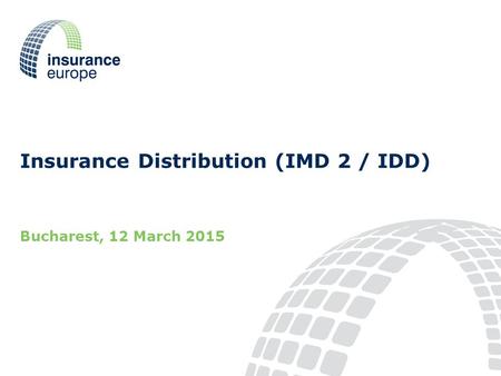 Insurance Distribution (IMD 2 / IDD)