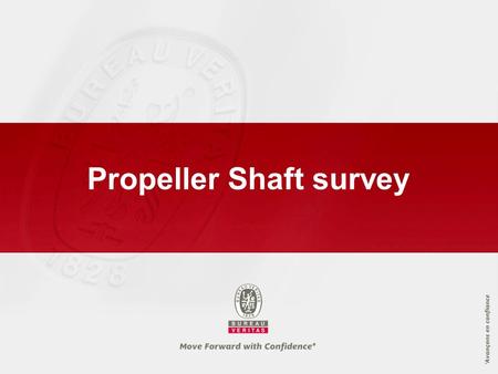 Propeller Shaft survey