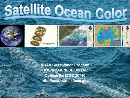1 NOAA CoastWatch Program DOC/NOAA/NESDIS/STAR College Park, MD 20740