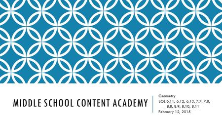Middle School Content Academy