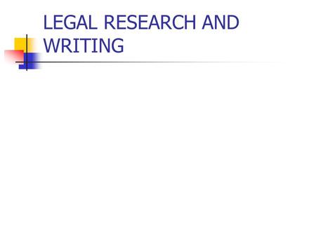 Legal Research