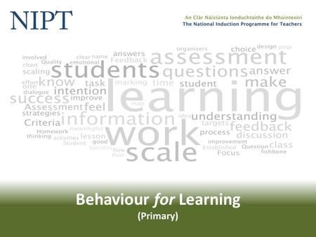 Behaviour for Learning (Primary)