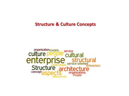 Structure & Culture Concepts
