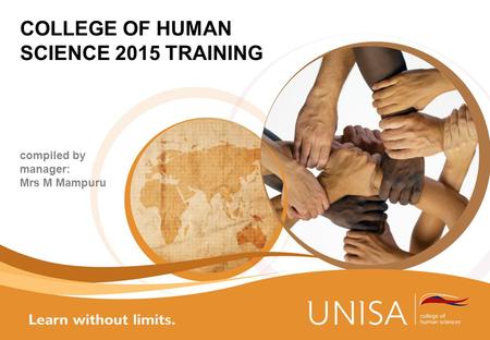 COLLEGE OF HUMAN SCIENCE 2015 TRAINING