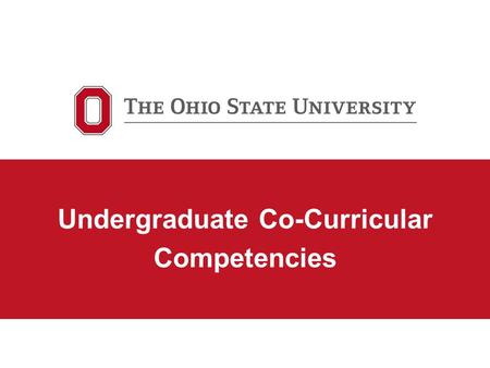 Undergraduate Co-Curricular Competencies. Bernie Savarese Director, Orientation and First Year Experience Enrollment Services Jennifer Belisle Assistant.