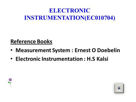 ELECTRONIC INSTRUMENTATION(EC010704)