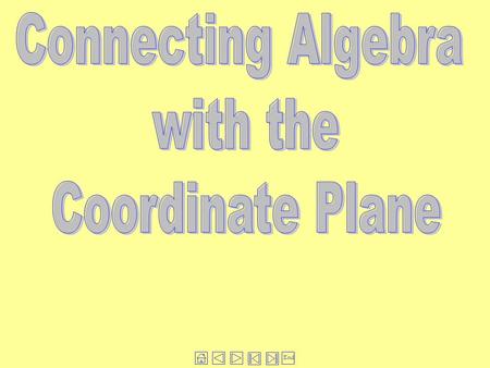 Connecting Algebra with the Coordinate Plane.