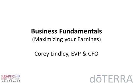 Business Fundamentals (Maximizing your Earnings)