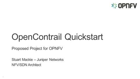 OpenContrail Quickstart