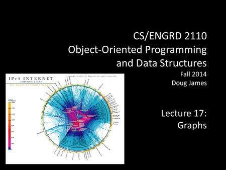 CS/ENGRD 2110 Object-Oriented Programming and Data Structures Fall 2014 Doug James Lecture 17: Graphs.
