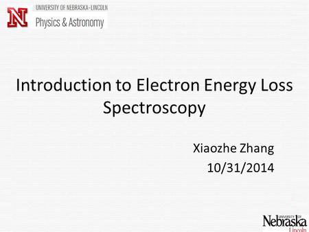 Introduction to Electron Energy Loss Spectroscopy