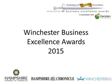 Winchester Business Excellence Awards 2015. Catherine Turness BID Manager.