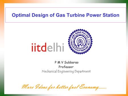 Optimal Design of Gas Turbine Power Station