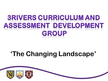 ‘The Changing Landscape’. ‘ To inspire all students across the 3rivers learning trust to become successful learners, through learning a coherent, stimulating.